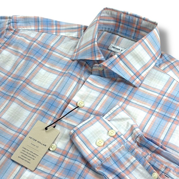 NWT Peter Millar Shirt Mens Size Large L Summer Soft Cotton Sport - $160 - Picture 1 of 12